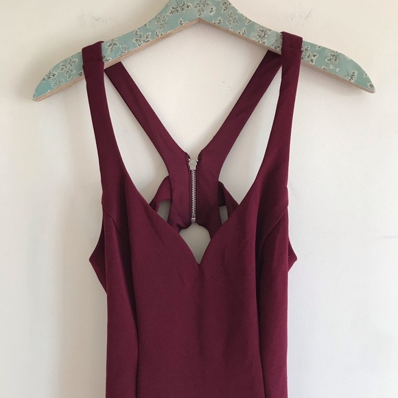 NWT B. Darlin Maroon Strappy Sheath Mini Dress - Picture 3 of 8